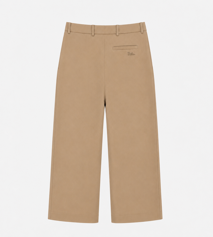 THATyou Pleated Wide Leg Pants - Beige