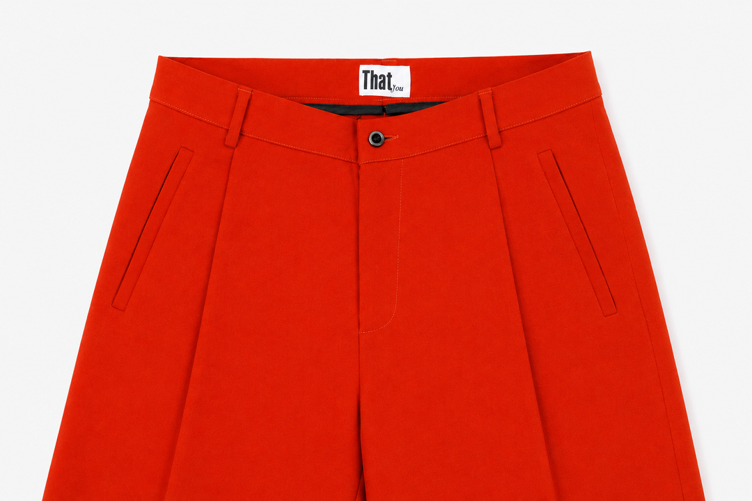 THATyou Pleated Wide Leg Pants - Burnt Orange