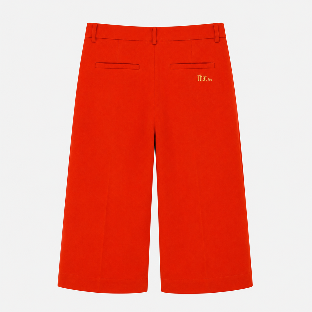 THATyou Pleated Wide Leg Pants - Burnt Orange