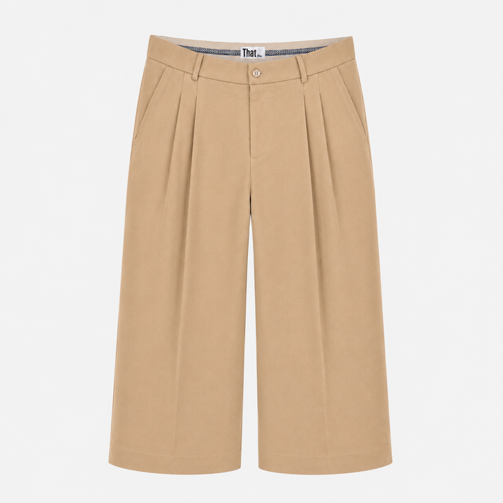 THATyou Pleated Wide Leg Pants - Beige